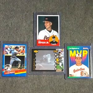 Cal Ripken Jr, Donruss 89-91 Baseball-Pinnacle 1996 (Denny’s Holo- Oriol…